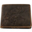 Men's Leather Wallet with Fish and Rod