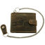 Brown leather wallet with RFID motorcycle chain