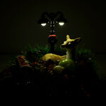 Christmas arrangement deer with illuminated pole 4