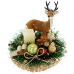 Karácsonyi dekoráció barna szarvassal