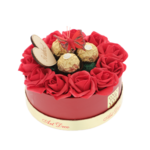 Arrangement with roses and chocolate I love you 15cm 3