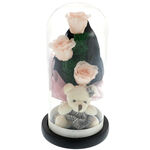 Bouquet 3 Cryogenic Roses with a Teddy Bear 1