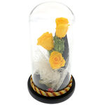 Bouquet of 3 Yellow Forever Roses 2