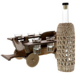 Carriage with woven bottle and glasses 2