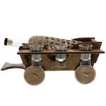 Carriage with woven bottle and glasses 3