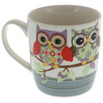 Colored mug with owls 2
