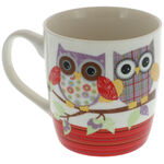 Colored mug with owls 3