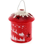 Red-White Candle Holder 1