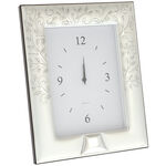 Tree of life silver plated clock 26cm