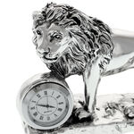 Highclass Silver Lion desk clock 6