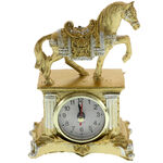 Golden table clock with horse 1
