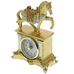 Golden table clock with horse 2