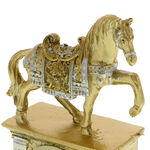 Golden table clock with horse 3