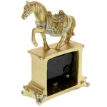 Golden table clock with horse 4