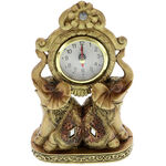 Table clock with golden elephants 1