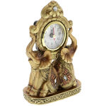 Table clock with golden elephants 2