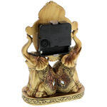 Table clock with golden elephants 3