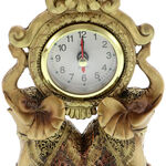 Table clock with golden elephants 4
