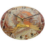 Mucha glass wall clock: Zodiac 3
