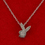 Playboy bunny silver necklace 4