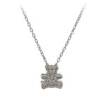 Teddybear silver necklace 2
