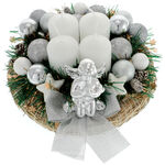 Christmas Decoration with 4 Candles Silver Angel 1