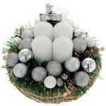 Christmas Decoration with 4 Candles Silver Angel 3