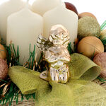 Golden Christmas Decoration with 4 Candles 4
