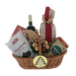 Burgundy Christmas gift basket