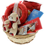 Gift basket Christmas sweets with teddy bear 2