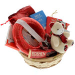 Gift basket Christmas sweets with teddy bear 3