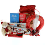 Gift basket Christmas sweets with teddy bear 4