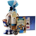 Light Blue Christmas gift basket 2