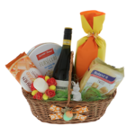 Easter Gift Basket with muffins and Australian Chardonnay wine