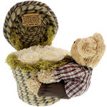 Forever Rose Basket With Teddy Bear 2