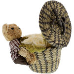 Forever Rose Basket With Teddy Bear 3