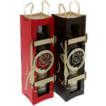 Box with rose and wine