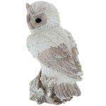 White owl figurine 14 cm 3