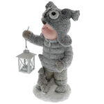 Snow-covered child figurine with lantern 5