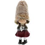 Child figurine with fluffy fur cap 3