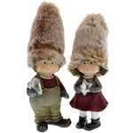 Child figurine with fluffy fur cap 5