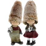Child figurine with fluffy fur cap 6