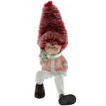 Child figurine with fluffy pink fur hat 1