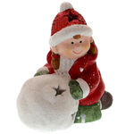 Girl Christmas Decoration with Snowball 1