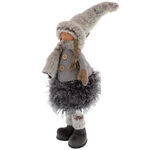 Figurine tall doll with fur standing 40 cm 4