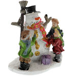 Snowman figurine with 3 children 2