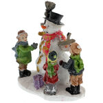 Snowman figurine with 3 children 3