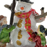 Snowman figurine with 3 children 4