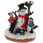 Snowman figurine with children 1