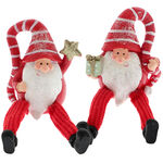 Red Leprechaun Figurine Knitted Legs 5